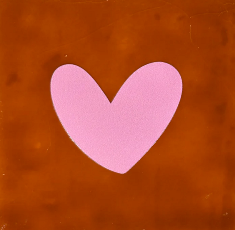 Yett Yett | Tegeltje hartje dicht terra/warmroze