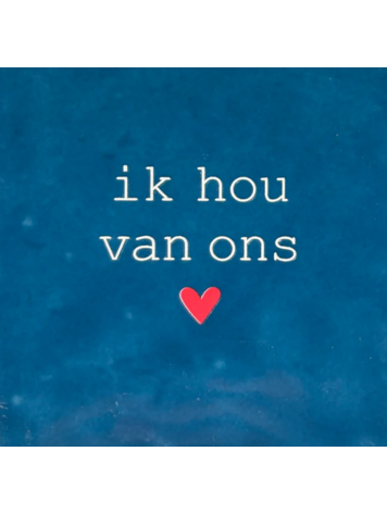 Yett Yett | Tegeltje ik hou van ons donkerblauw