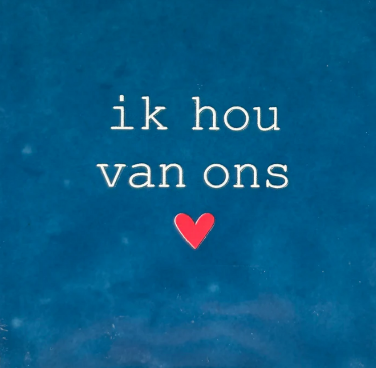 Yett Yett | Tegeltje ik hou van ons donkerblauw