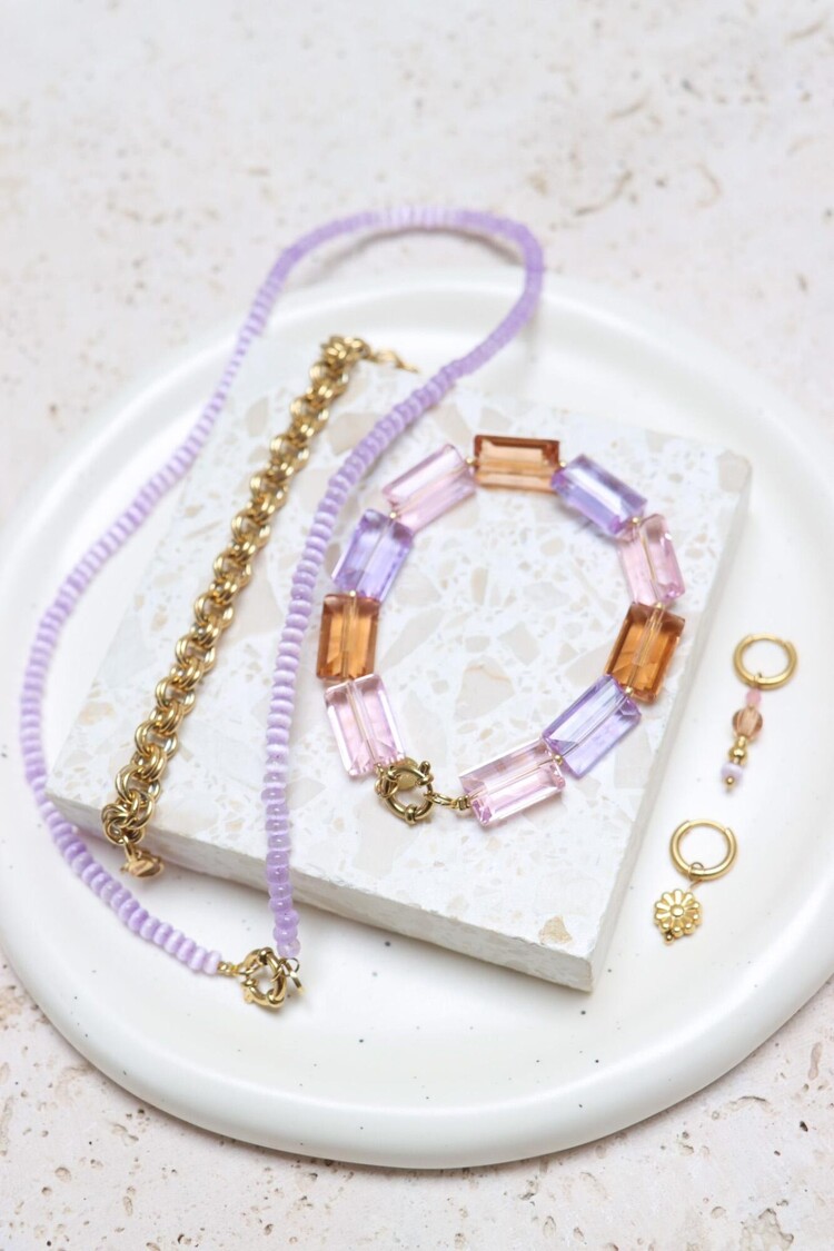 label Kiki Label Kiki | Ketting Mini purple gold