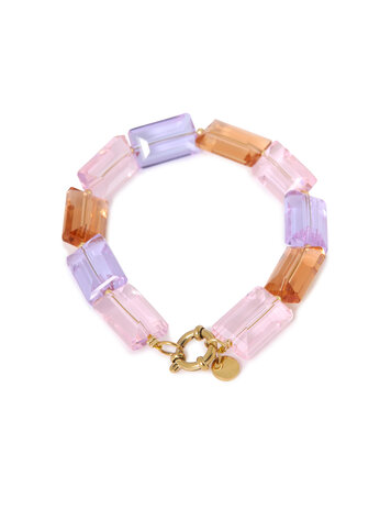 label Kiki Label Kiki | Armband colorful shiny gold