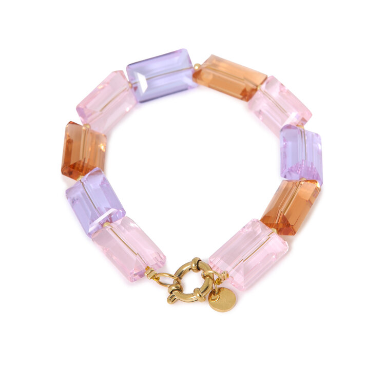 label Kiki Label Kiki | Armband colorful shiny gold