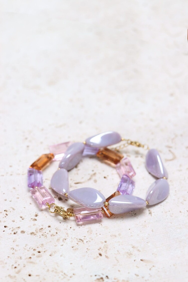 label Kiki Label Kiki | Armband colorful shiny gold