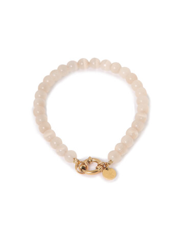 label Kiki Label Kiki | Armband Cat eye beige gold