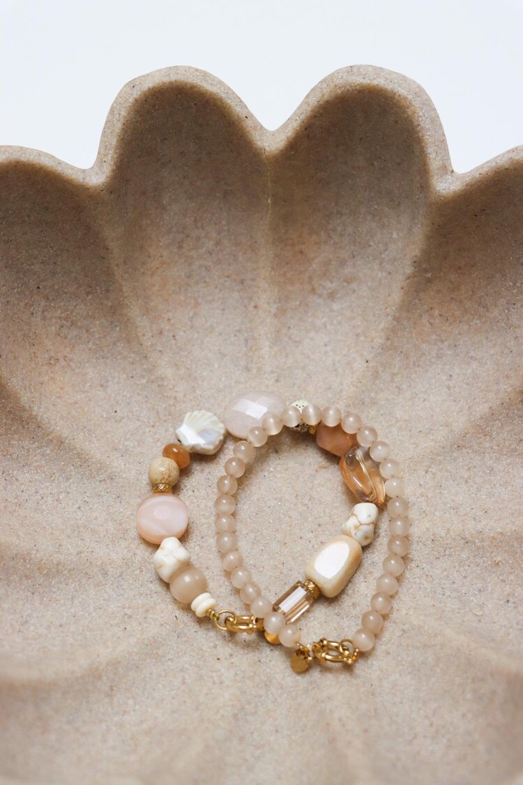 label Kiki Label Kiki | Armband Cat eye beige gold