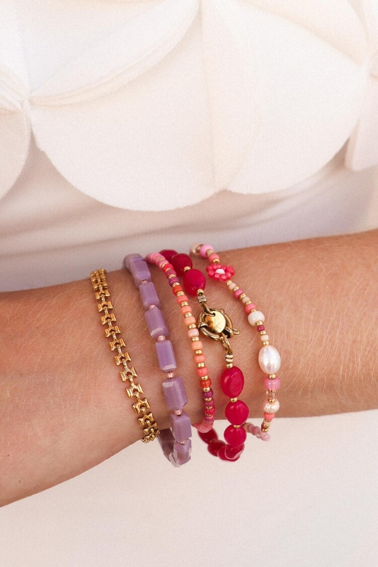 label Kiki Label Kiki | Armband Red velvet gold