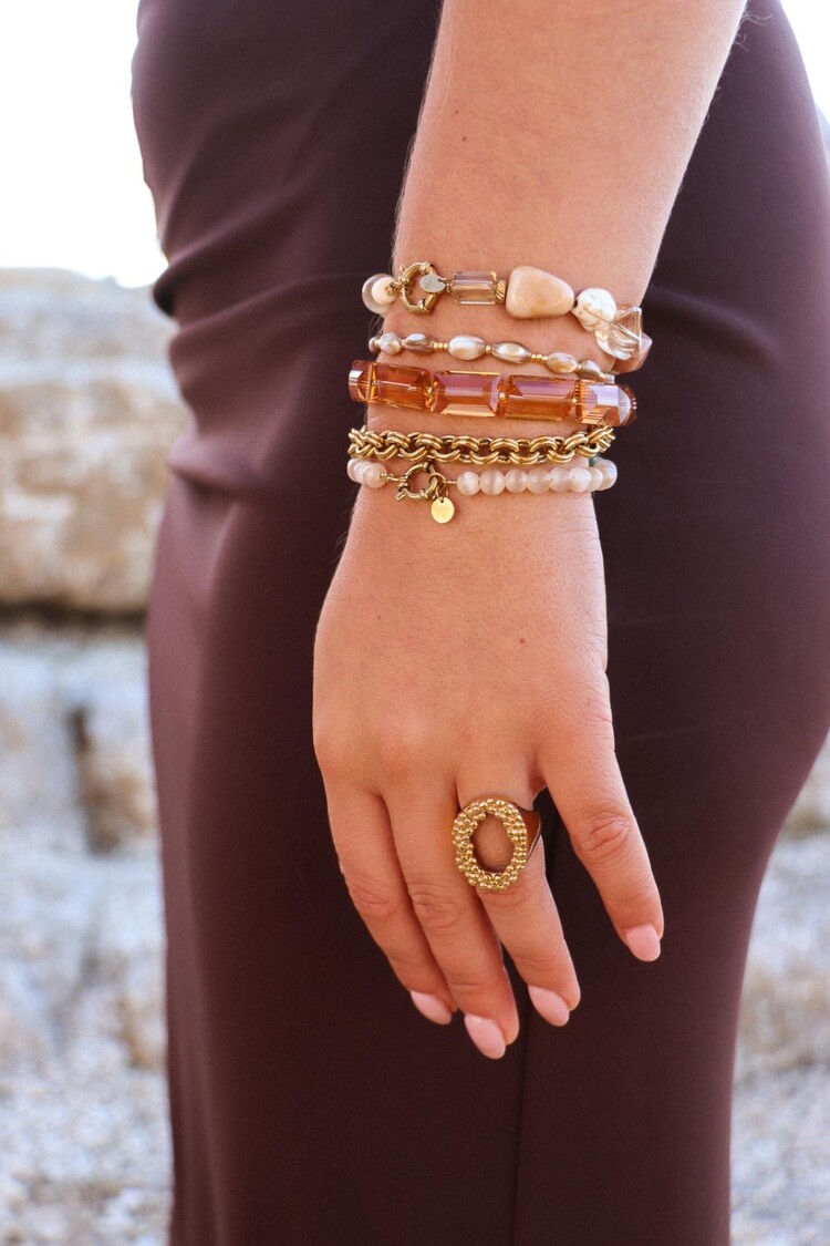 label Kiki Label Kiki | Armband Naturel shell gold