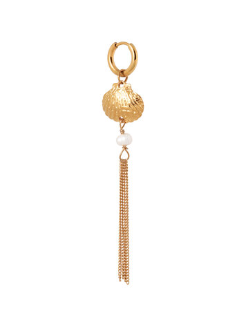 label Kiki Label Kiki | Oorbellen Long shell gold