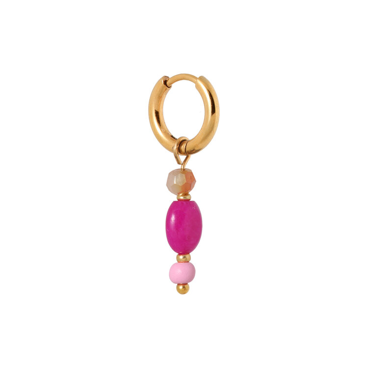 label Kiki Label Kiki | Oorbellen Ibiza pink gold
