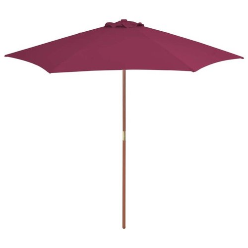 Tuinparasol met houten paal 270 cm bordeauxrood Tuinparasol met houten paal 270 cm bordeauxrood