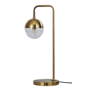 BePureHome Globular tafellamp- glas- metaal- antique brass