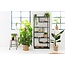 Lifa Living  - Wandrek van MDF en Metaal - Zwart - 85 x 35 x 175 cm - Open Wandkast - 7 planken