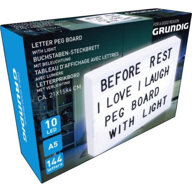Grundig Letterbalk - Lichtbox - Letters/symbolen 21 X 15 Cm