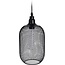 Hanglamp - Lamp - Industrieel - Draadloos - Inclusief Lichtbron - Led - Voor binnen en buiten - Hangend - Snoerloos - Op Batterijen - Ingebouwde Timer - Metaal - Zwart