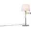 QAZQA ladas - Moderne Tafellamp met zwenkarm - 1 lichts - H 59.6 cm - Wit - Woonkamer | Slaapkamer