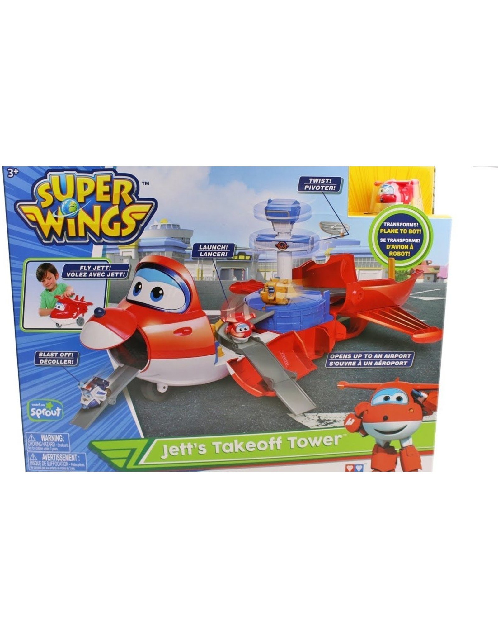 super wings jets take off tower