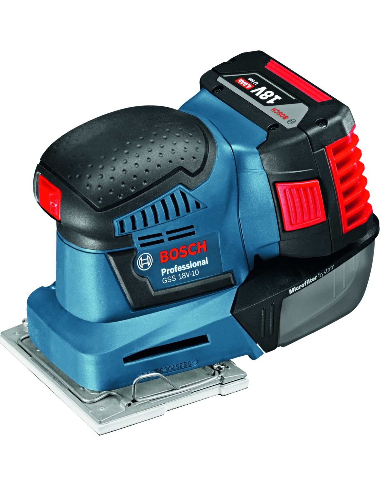 Bosch Bosch Professional Gss 18v 10 Accu Vlakschuurmachine 18 V Met 2 X 4 0 Ah Accu S