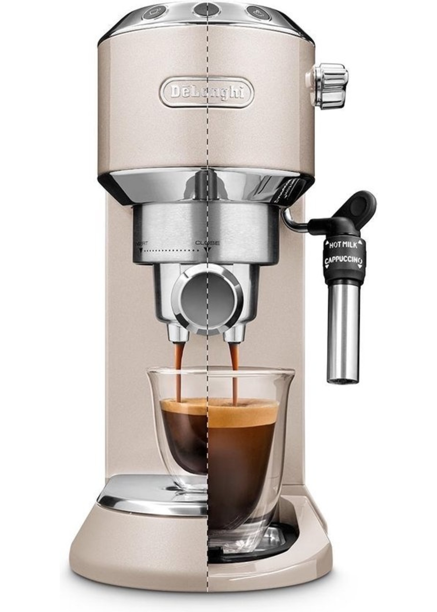 DeLonghi De'Longhi Dedica Metallics Pump Espresso EC785.BG Espressomachine  1,1 l - XXLDEALS