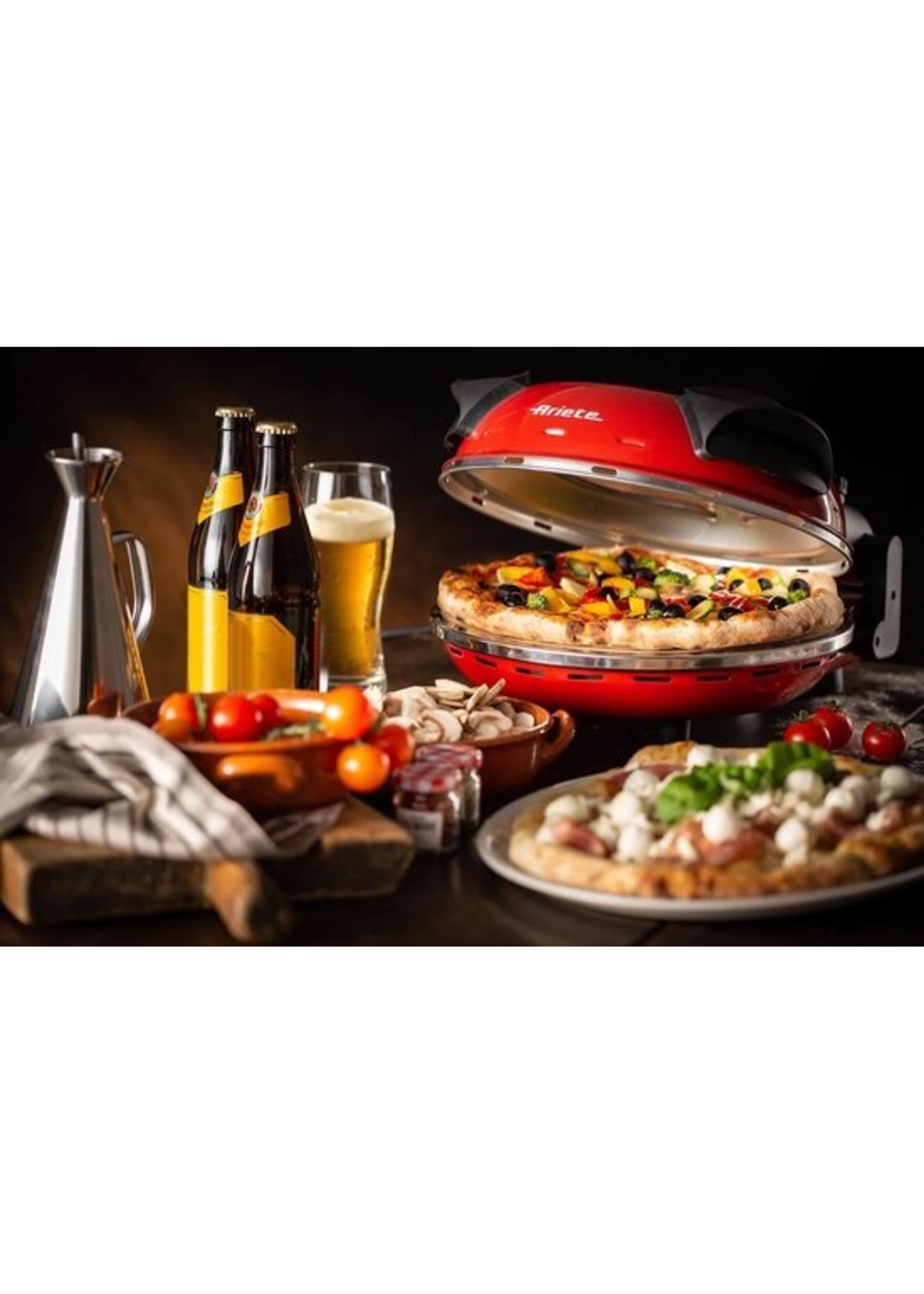 Ariete Ariete De Gennaro Elektrische Pizza Oven 1200 Watt - Inclusief Timer  - Rood - XXLDEALS