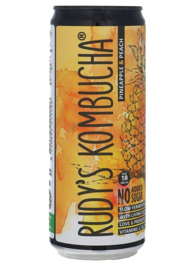 Rudy's Kombucha - Pineapple & Peach