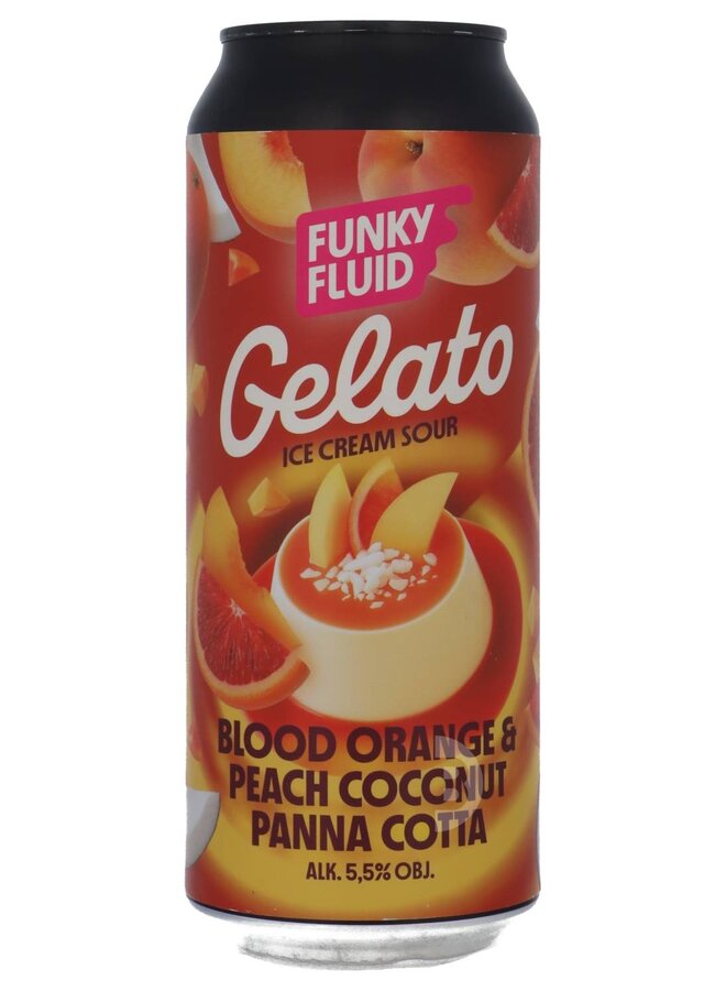 Funky Fluid - Gelato: Blood Orange & Peach Coconut Panna Cotta