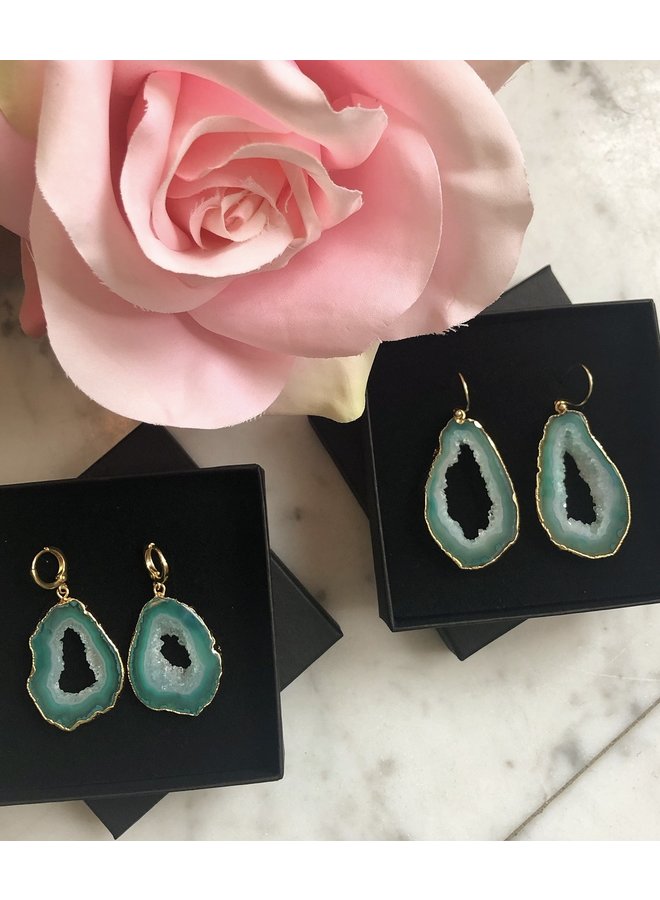 Earrings - Save The Date Green