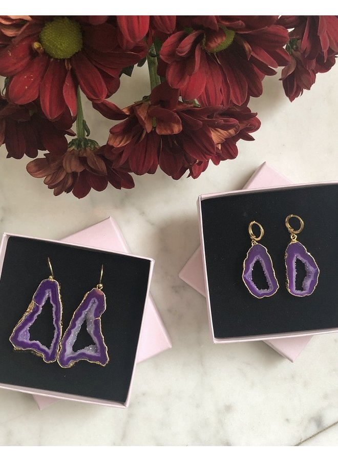 Earrings - Save The Date Purple