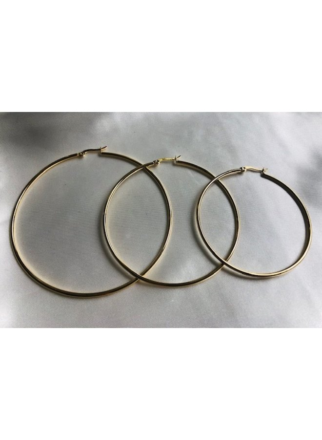 Earrings - Everyday Hoops 6, 7 of 8 cm