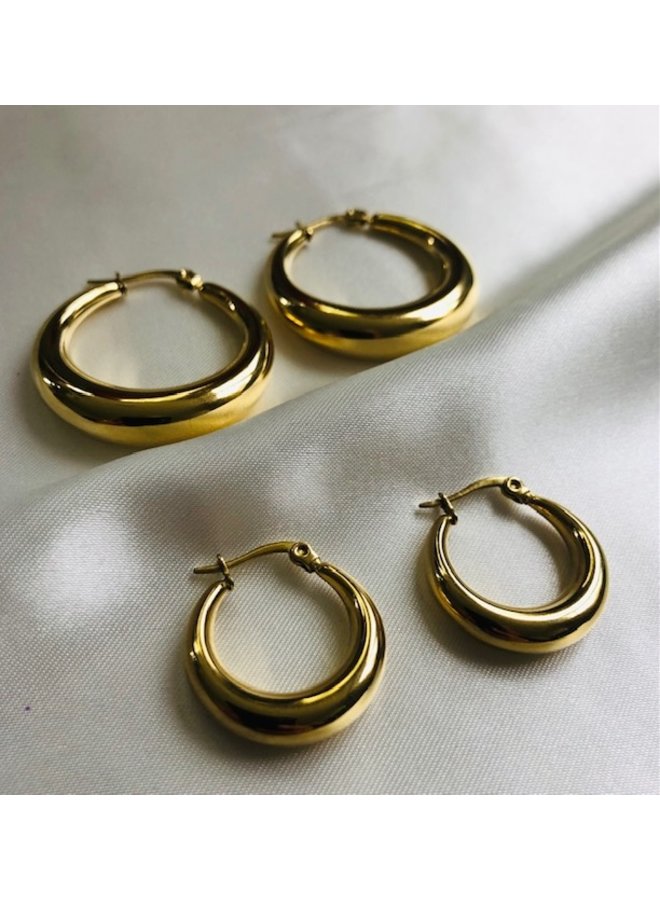 Oorbellen - Thick Hoops