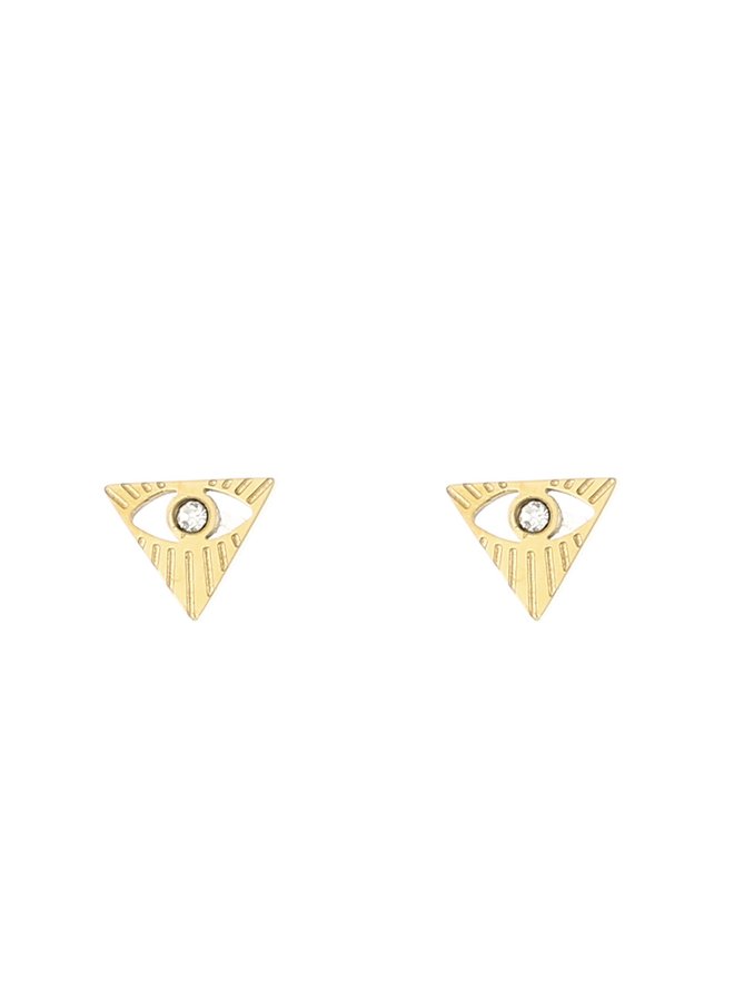 Oorbellen - Eye Triangle Studs