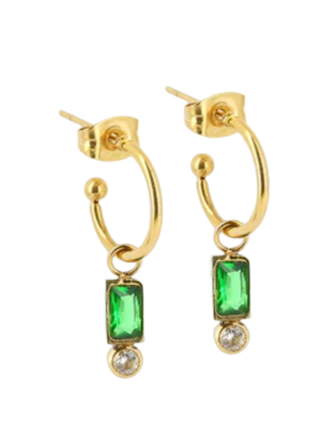 Earrings - Infinity Green