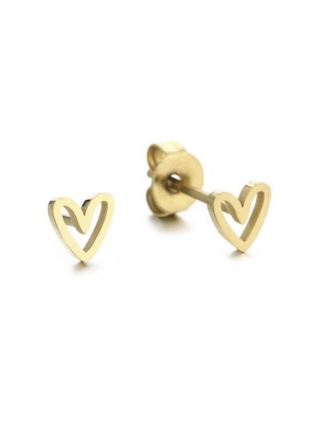 Earrings - Heart Arty Studs