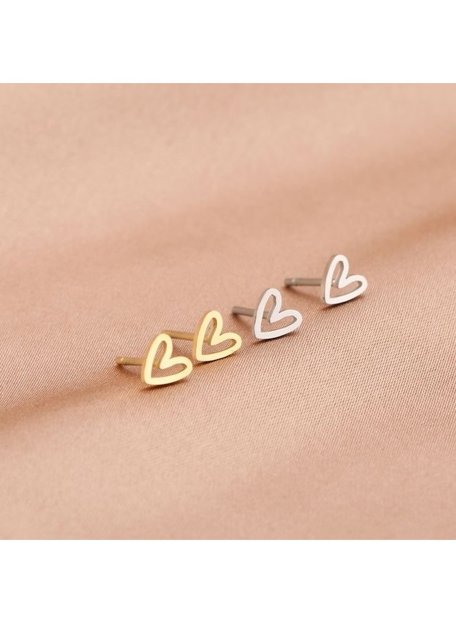 Oorbellen - Heart Arty Studs