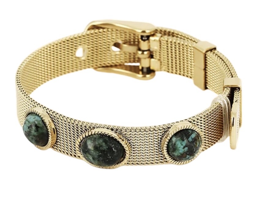 Tamashii Armband met kleine stenen 6 mm turquoise BHS601