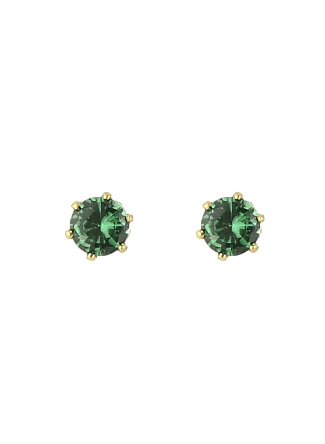 Earrings - Green Studs