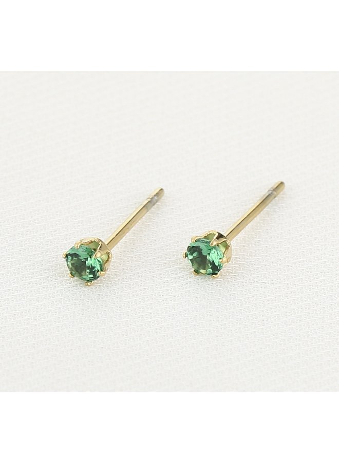 Earrings - Green Studs