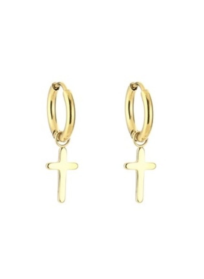 Earrings - Cross