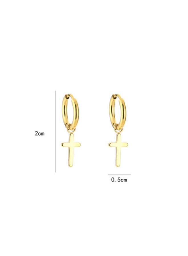 Earrings - Cross