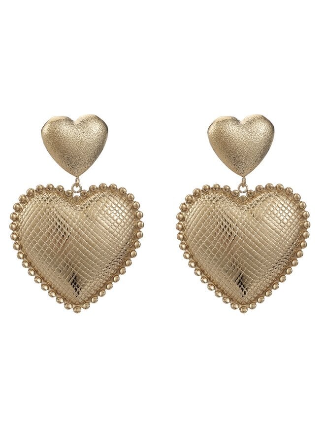 Earrings - Double Heart