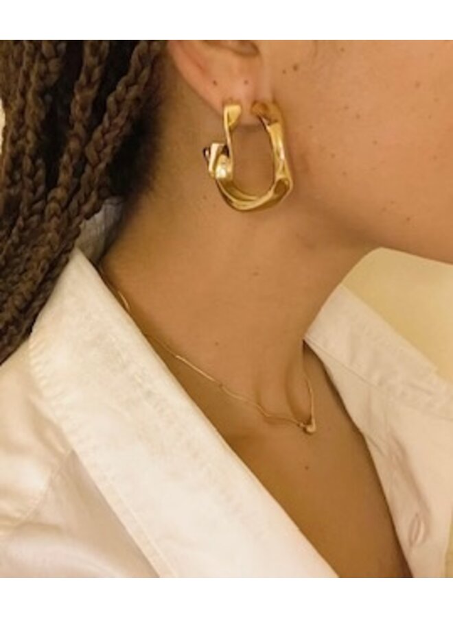 Earrings - Twisted Rectangle