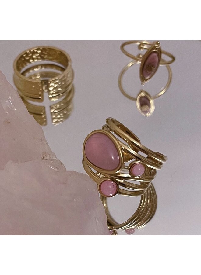 Ring - Pink Star Agate