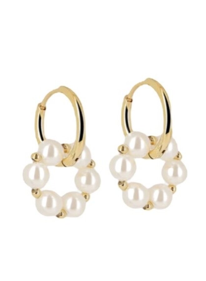 Earrings - Pearl Flower