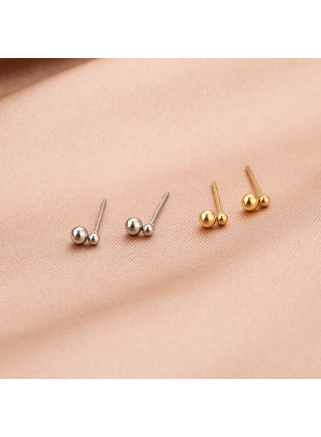 Earrings - 2 Balls Studs