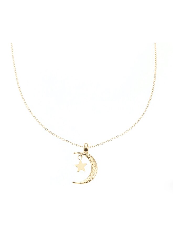 Necklace - Big Moon and Star