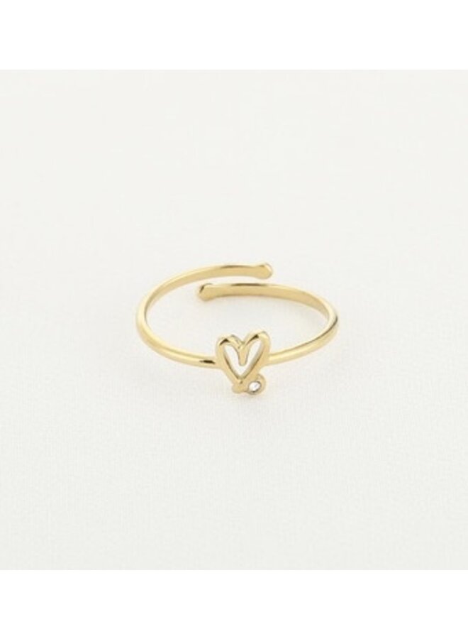 Ring - Heart With A Small Diamond