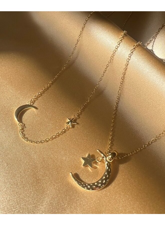 Necklace - Big Moon and Star