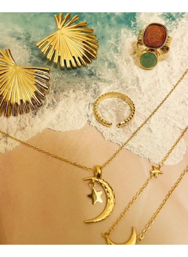 Necklace - Moon and Star