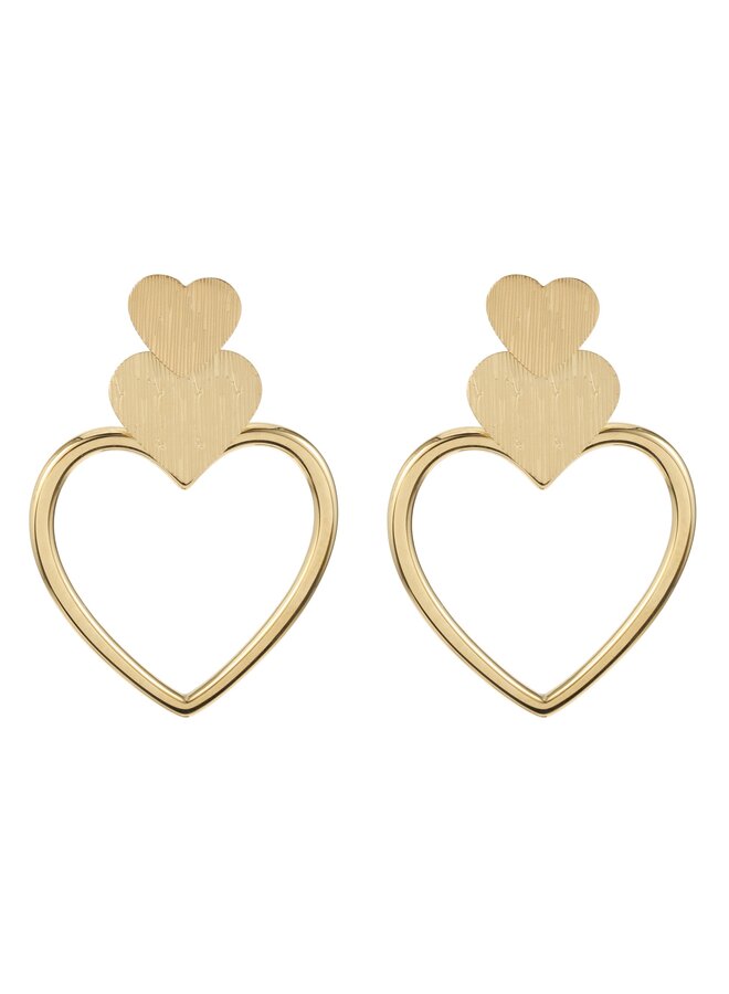 Earrings - Tripple Heart