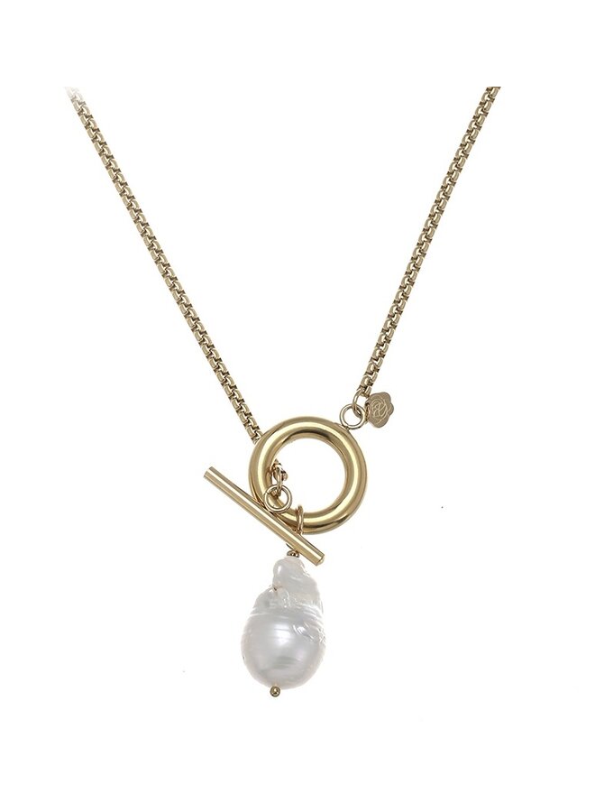 Ketting - Long Necklace with Big Pearl