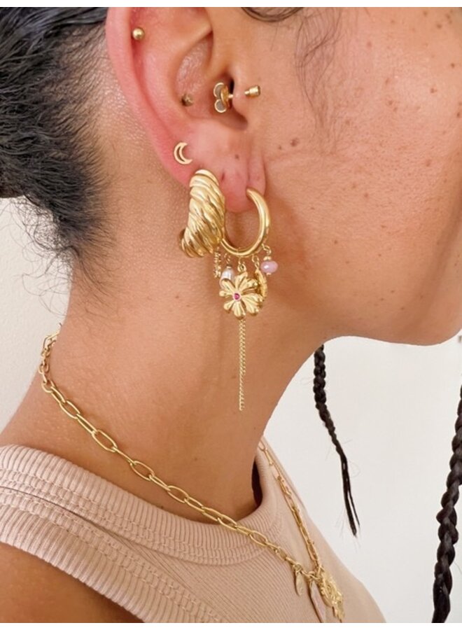 Earrings - Open Moon Studs
